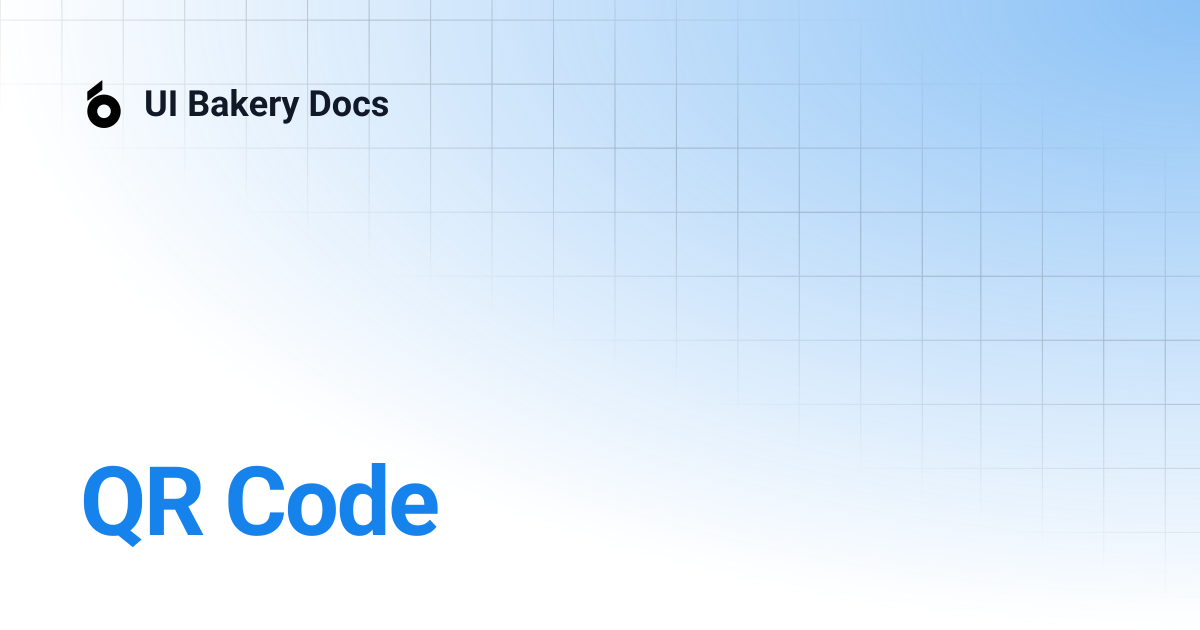 QR Code | UI Bakery Docs